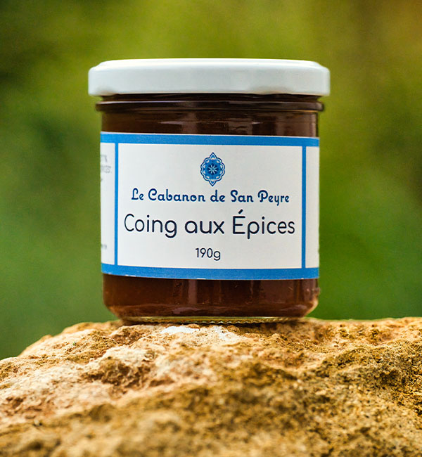 Confiture de Coing aux épices Bio du Cabanon de San Peyre.