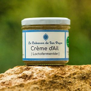 Crème d'ail lactofermentée Bio du Cabanon de San Peyre.