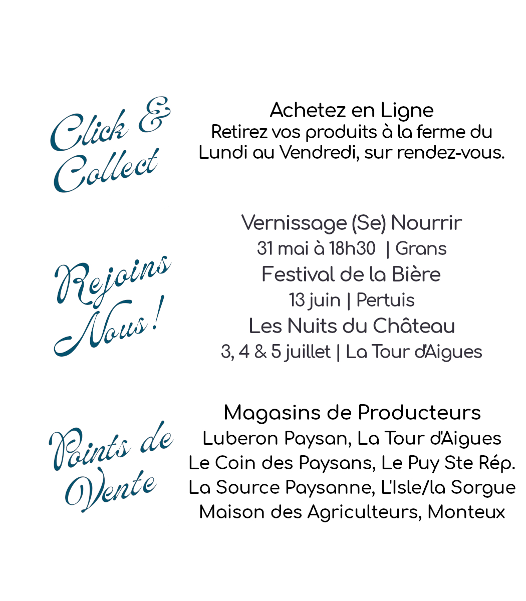 Retrouvez le Cabanon de San Peyre en magasins de producteurs !